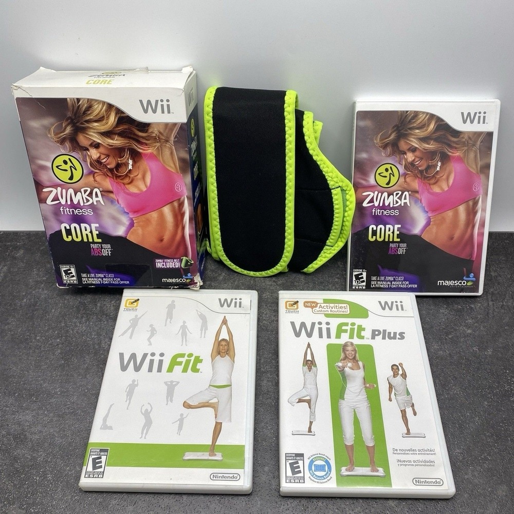 Nintendo Wii Fit and Fit Plus Zumba Fitness Core Bundle Working